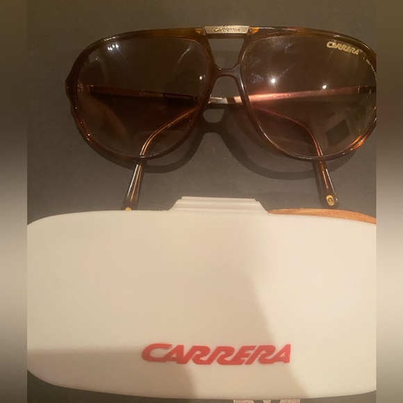 Carreras sunglasses, brown frame with brown gradient lenses with case - Picture 1 of 9